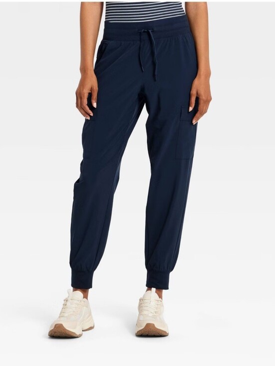 all in motion Pants - Women's Active Light Mid-Rise Jogger Pants - All In Motion Navy Blue S